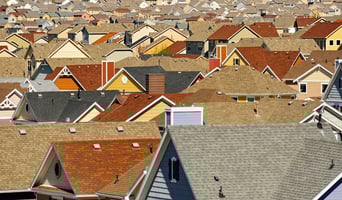 Rooftops in suburban development